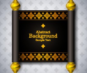 Arabic style scroll background vector 05