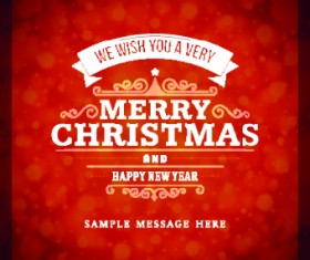 Shiny red xmas vector background