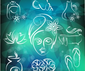 Creative Spa design element vector set 01