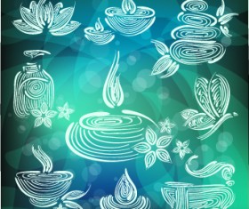 Creative Spa design element vector set 03