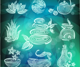 Creative Spa design element vector set 04