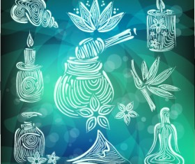 Creative Spa design element vector set 05