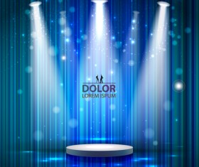 Shiny Stage spotlights design elements vector 01
