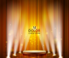 Shiny Stage spotlights design elements vector 02