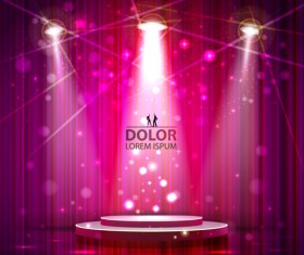 Shiny Stage spotlights design elements vector 03