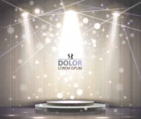 Shiny Stage spotlights design elements vector 04