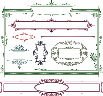 Vector decoration frame and borders illustration 02