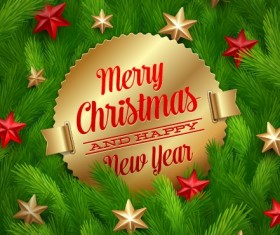 Vector set of Christmas background design 03