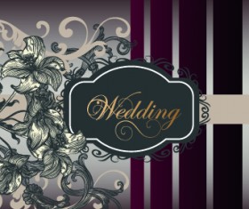 Vintage Wedding Invitation deaign vector background