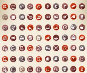 Vintage business icons vector set
