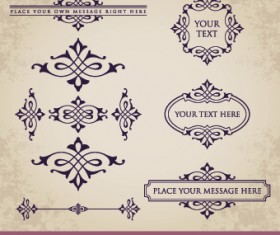 Vintage calligraphic and frame design vector