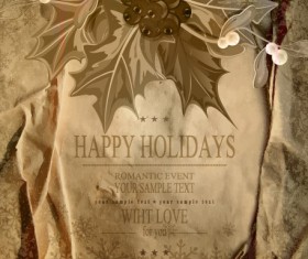 Vintage holiday design vector background
