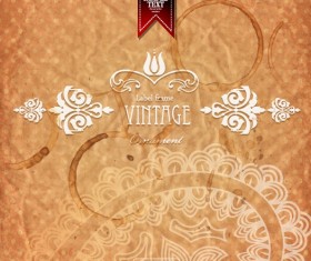 Vintage style grunge vector background set 01