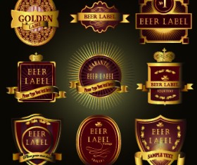 Vintage wine labels design vector 02