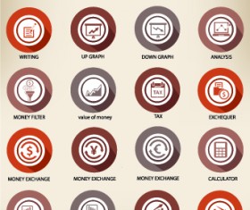 Web icons round vector set 03