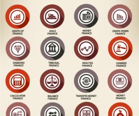 Web icons round vector set 04
