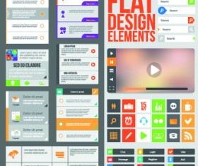 Phone website template vector set 03