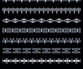 White lace borders vector set 02