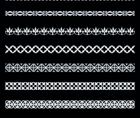 White lace borders vector set 03