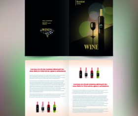 Wine poster cover vector 01