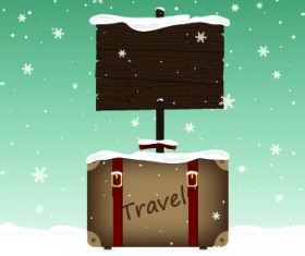 Winter Travel design vector background