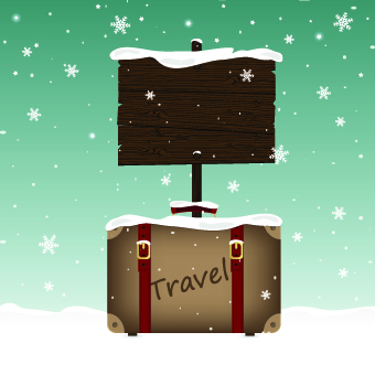 Winter Travel design vector background