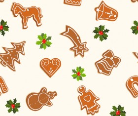 Cute Christmas seamless pattern vector 06