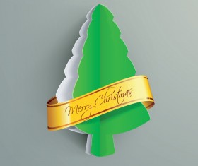 Creative Xmas tree background vector graphics 01