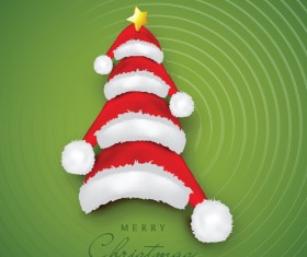Creative Xmas tree background vector graphics 02