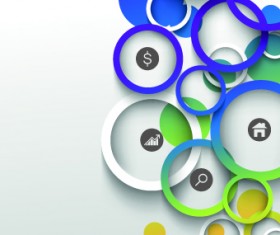 Modern abstract shapes background vector 04