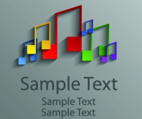 Colored elements creative background vector 01