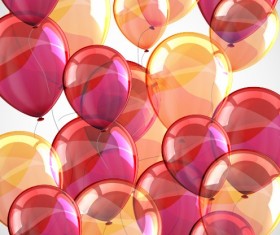 Transparent colored balloons vector background 01