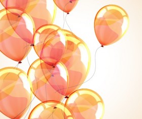 Transparent colored balloons vector background 02