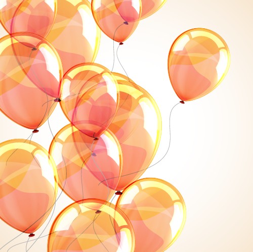 Transparent colored balloons vector background 02