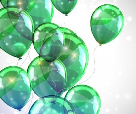 Transparent colored balloons vector background 05