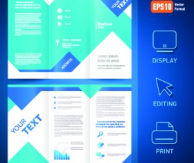 Creative brochure and booklet tri-fold design vector 01