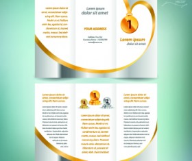 Creative brochure and booklet tri-fold design vector 03