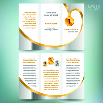 Creative brochure and booklet tri-fold design vector 03