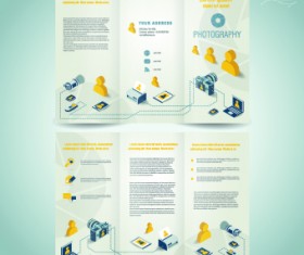 Creative brochure and booklet tri-fold design vector 05