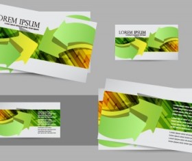 Simple business cards design vector set 02