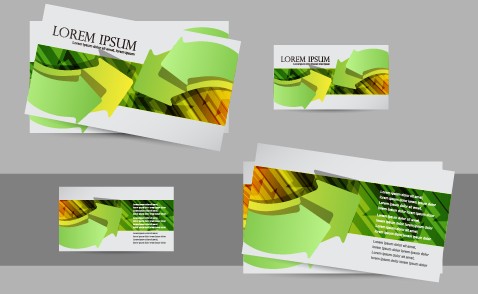 Simple business cards design vector set 02