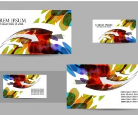Simple business cards design vector set 03