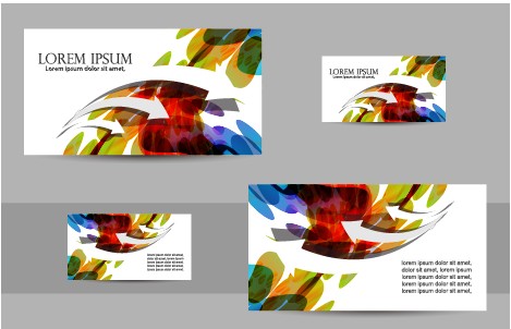 Simple business cards design vector set 03