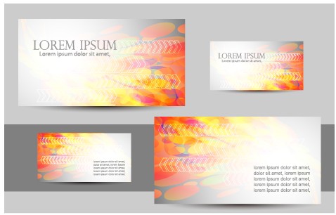 Simple business cards design vector set 04