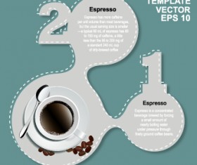 Coffee elements infographics vector 01