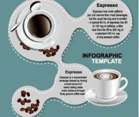 Coffee elements infographics vector 03
