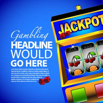 Gambling jackpot design background vector 01