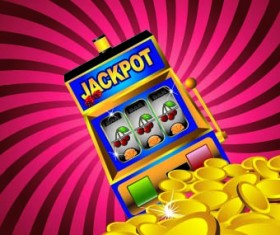 Gambling jackpot design background vector 02