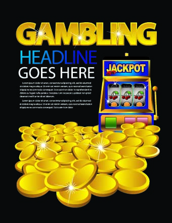 Gambling jackpot design background vector 05