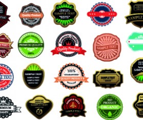 Exquisite labels decorative design vector illustration 02